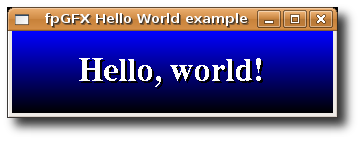 fpGFX Hello World